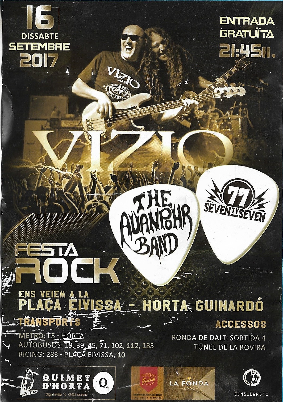 Vizio - Seventy seven - The avanpohr band - 2017 - Horta Barcelona